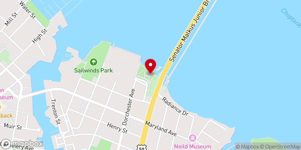 Map showing location of Sailwinds Park