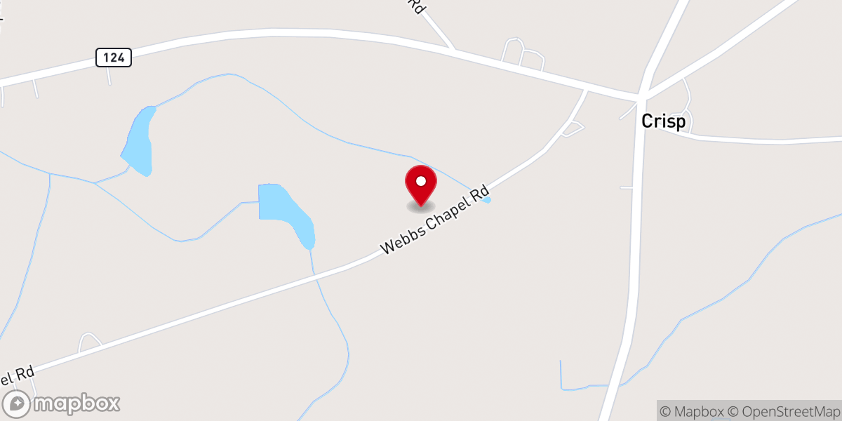 Map showing location of Crisp Chapel Free Will Baptist