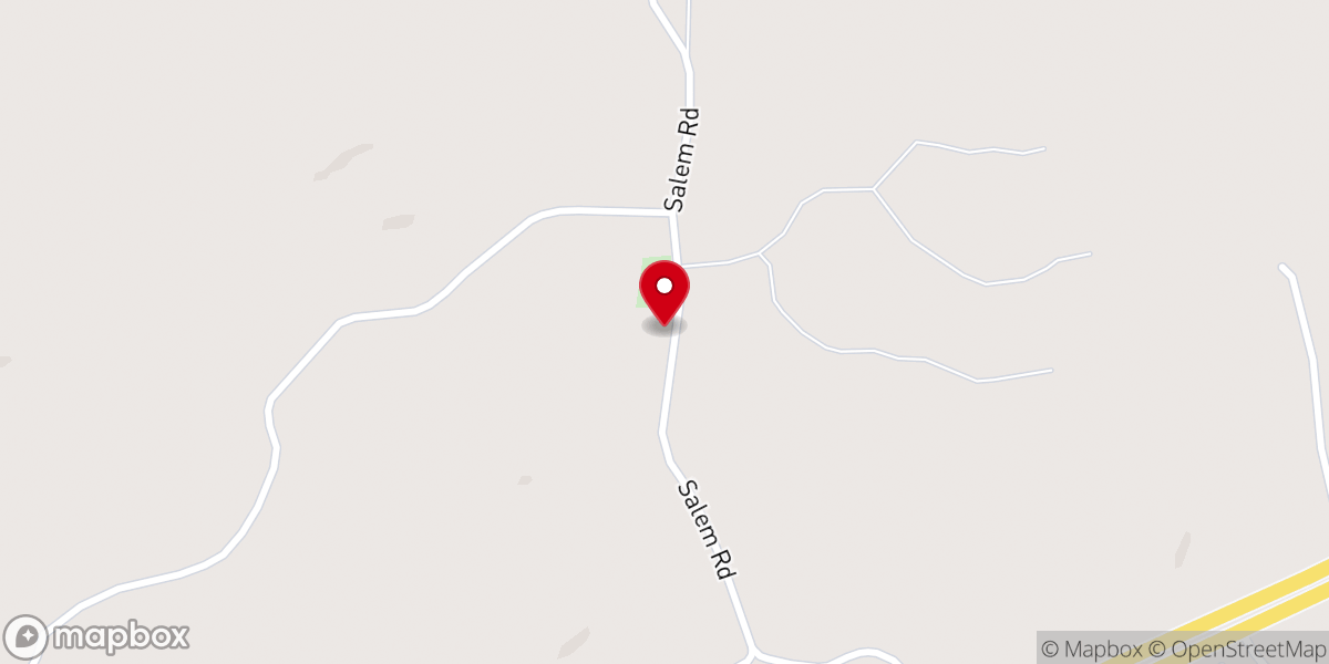 Map showing location of Salem Church