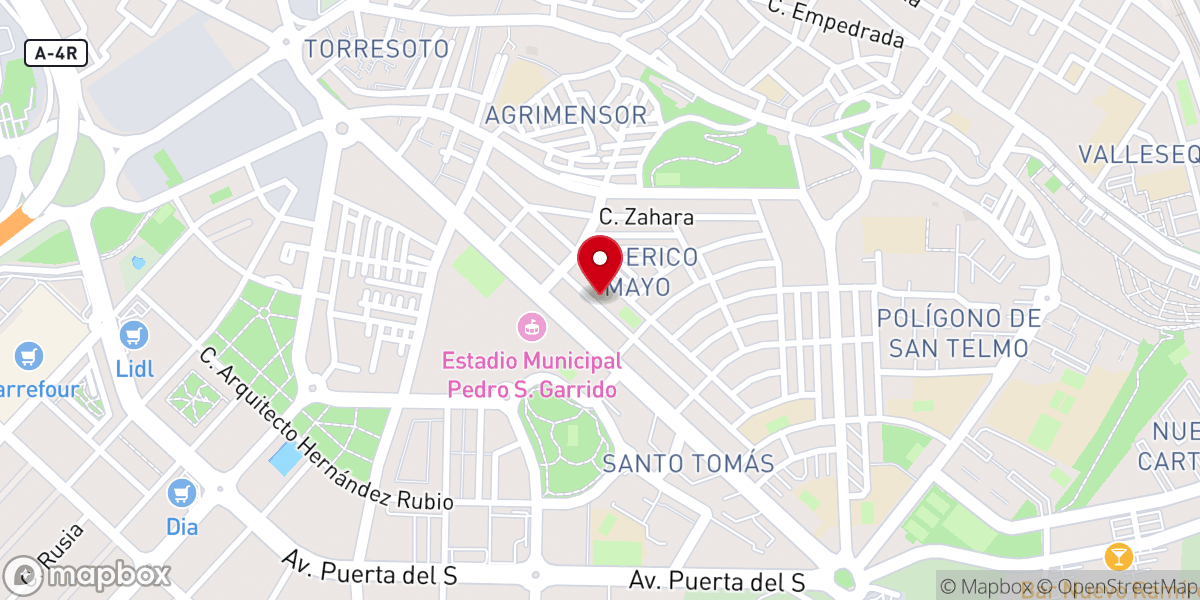 Map showing location of Parroquia de San Rafael