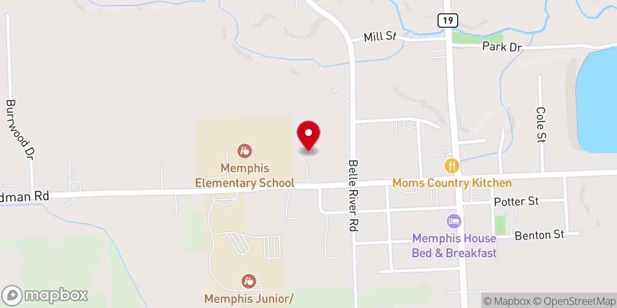 Map showing location of Free Methodist Church