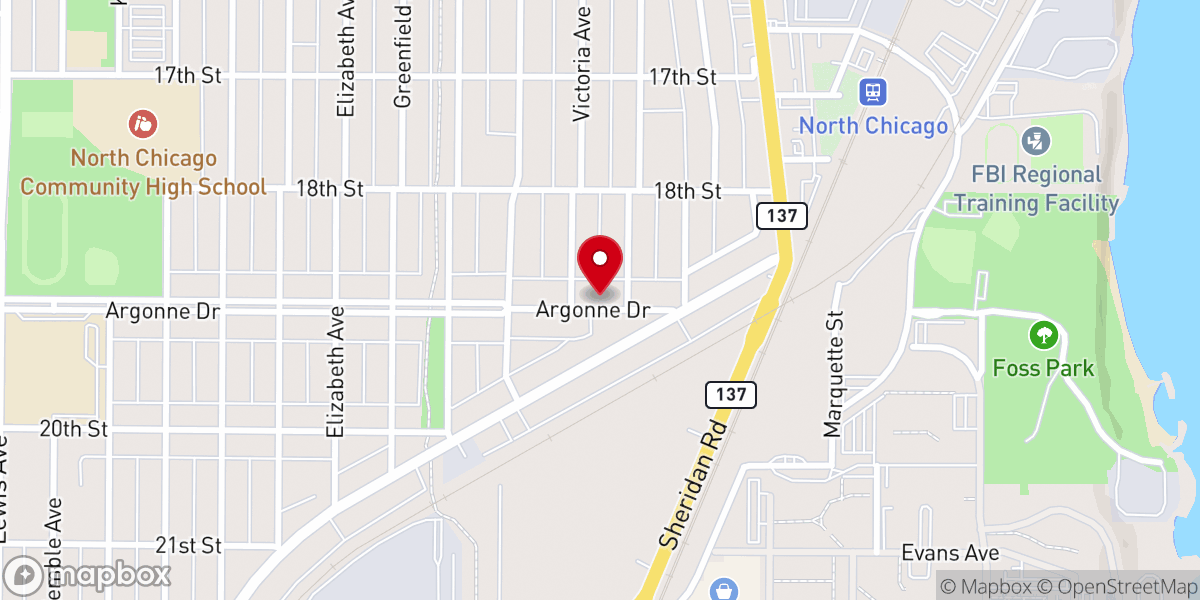 Map showing location of Food Pantry