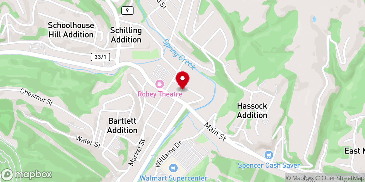 Map showing location of Palmer David G