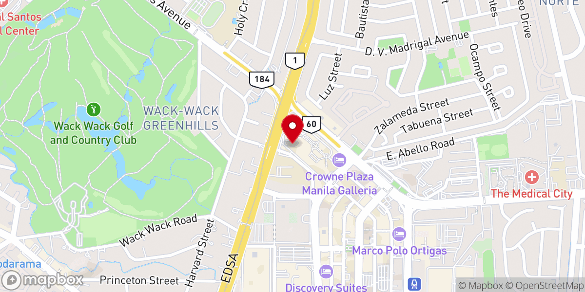 Map showing location of Victory Ortigas