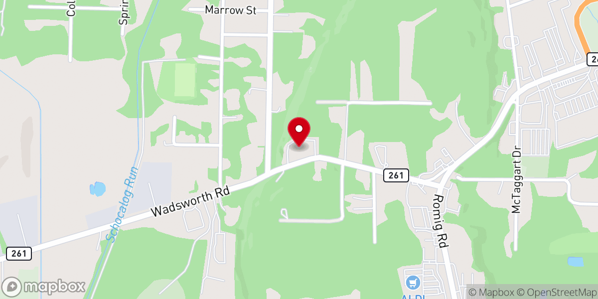 Map showing location of Wintergreen Ledges Church of God