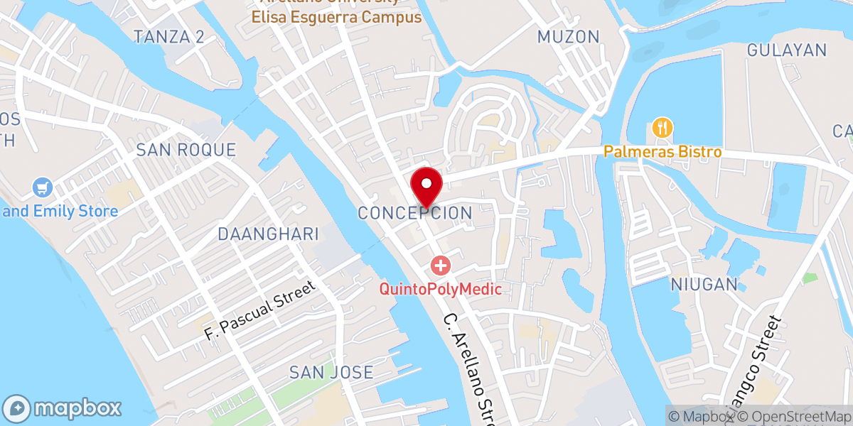 Map showing location of Diocesan Shrine and Parish of the Immaculate Conception