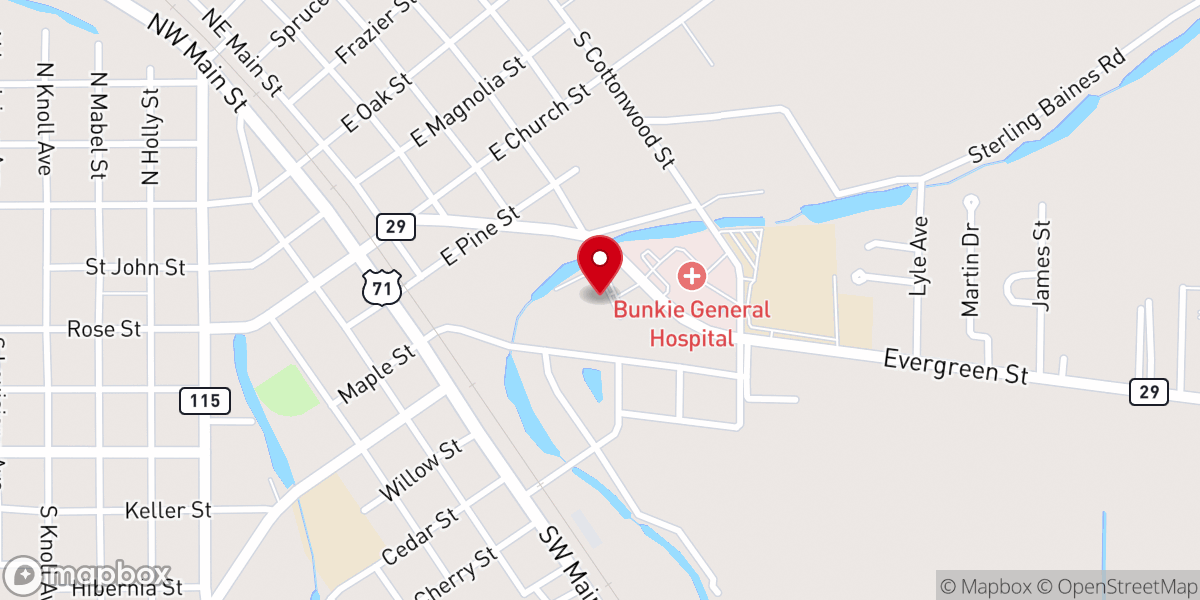 Map showing location of Spirit Life Center