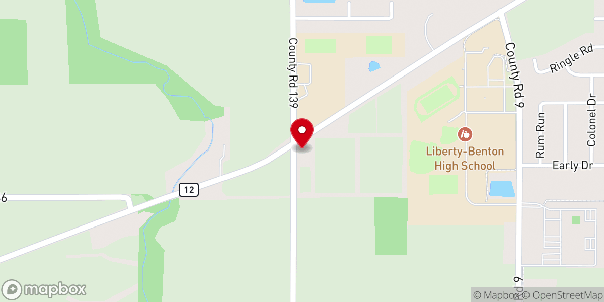 Map showing location of Zion United Methodist Church