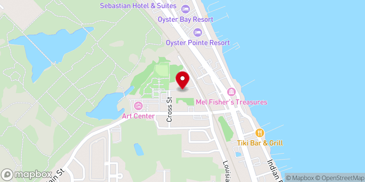 Map showing location of First Presbyterian Church USA