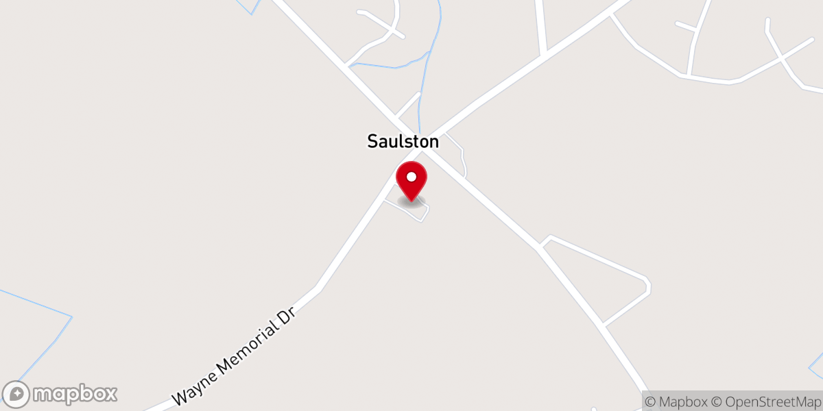 Map showing location of Saulston Community Church
