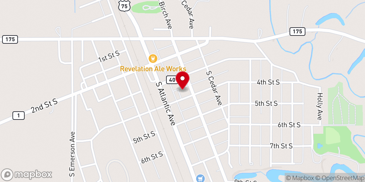 Map showing location of Grace Lutheran Church