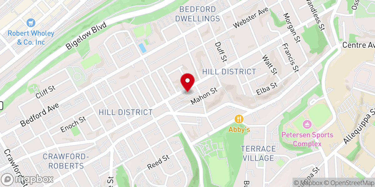 Map showing location of Monumental Baptist Church