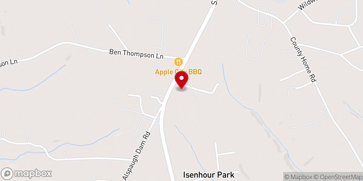 Map showing location of Saint John's Lutheran Church