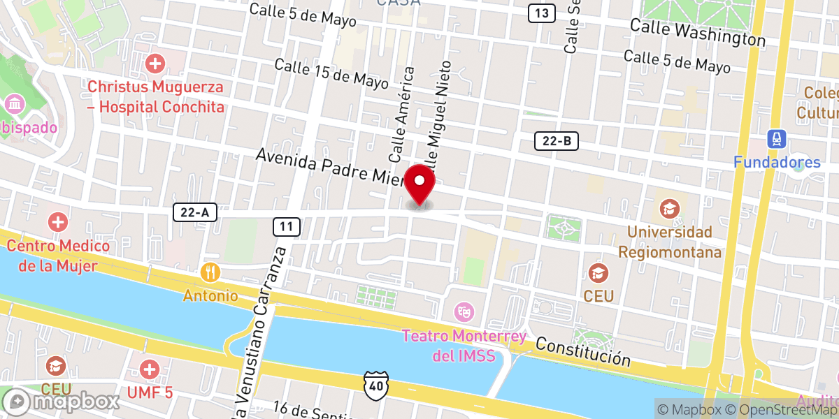 Map showing location of Templo