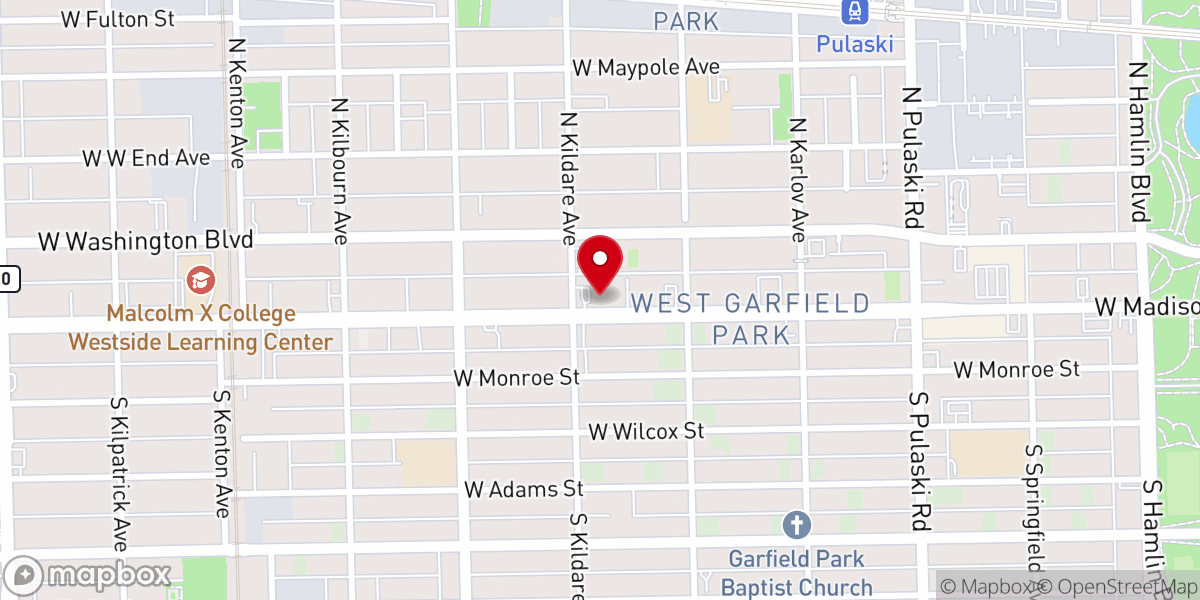 Map showing location of New Macedonia No 1 Baptist Church