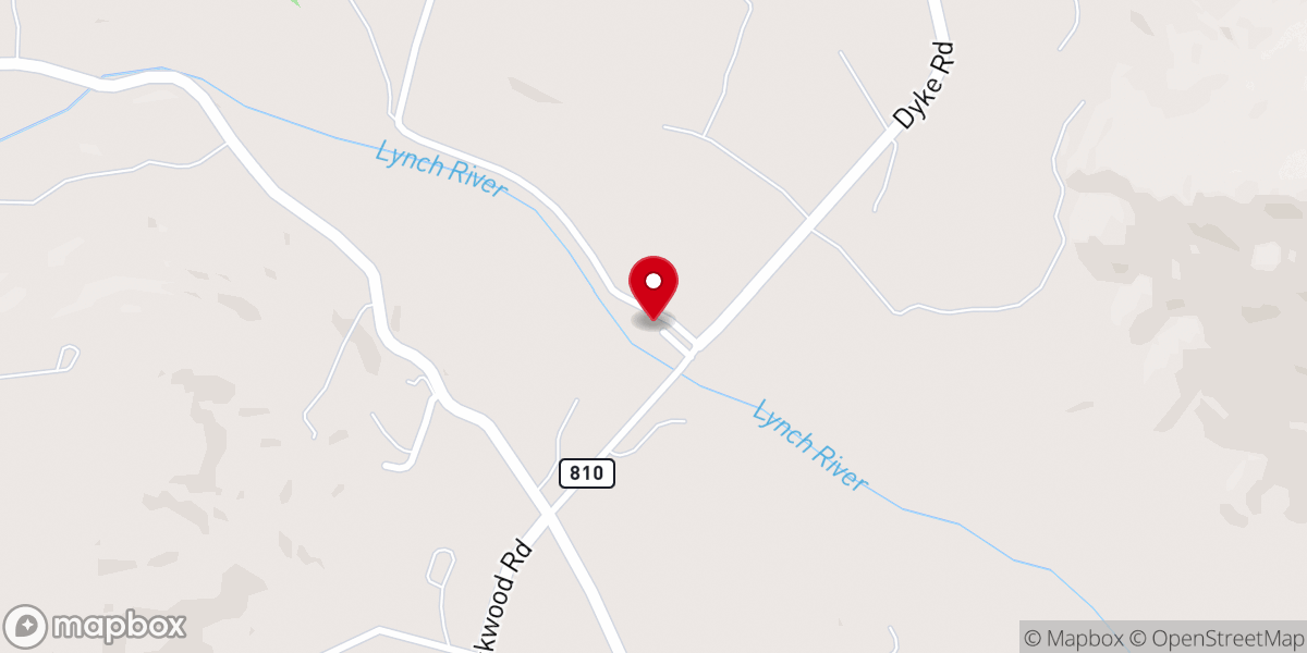 Map showing location of Bingham Church