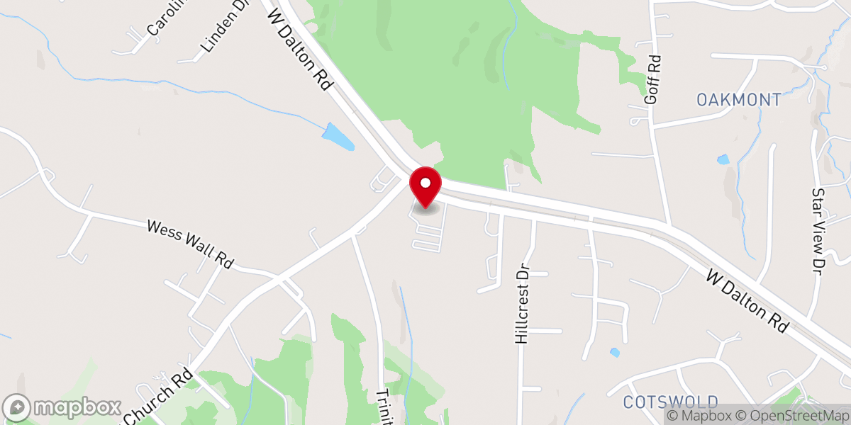 Map showing location of Trinity United Methodist Church