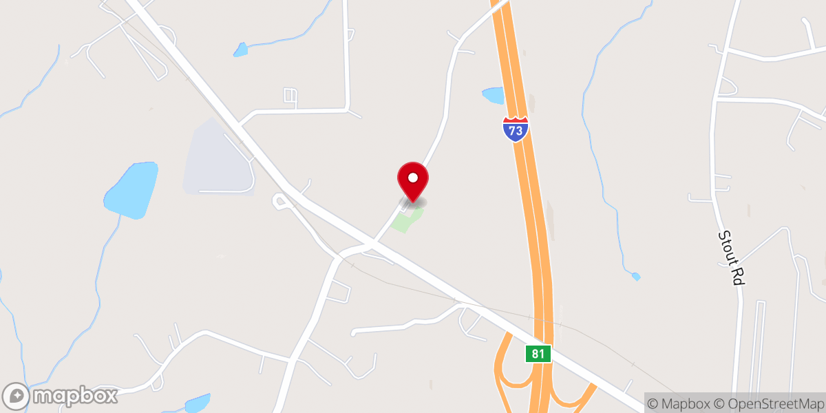 Map showing location of Harshaw Grove Missionary Baptist Church
