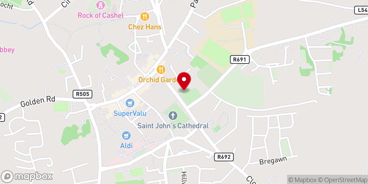 Map showing location of Cashel Parish Office