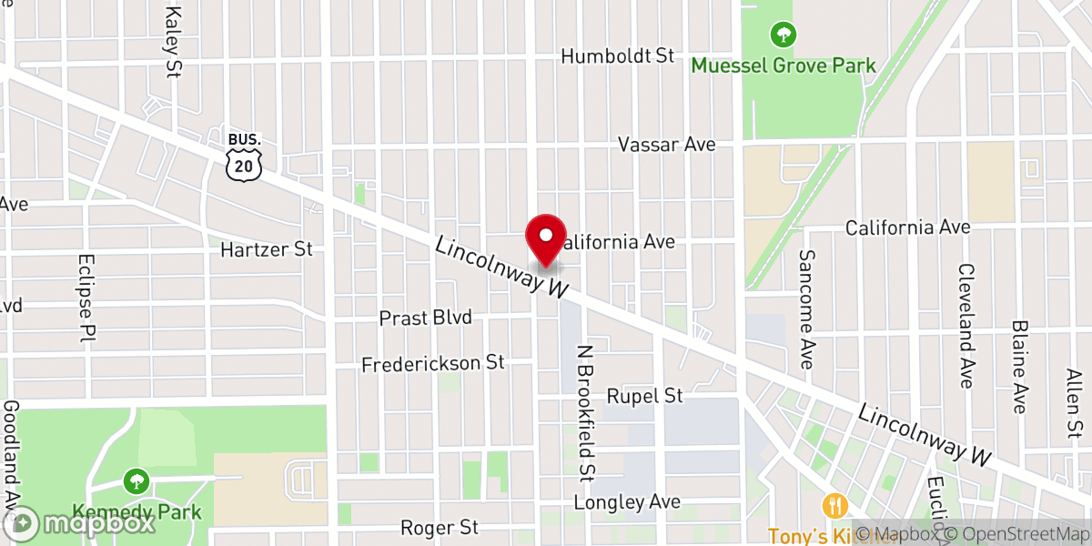 Map showing location of Greater New Vision Baptist Church