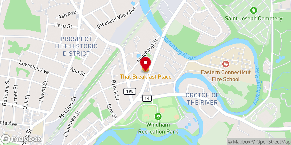 Map showing location of Willimantic Spanish SDA Church