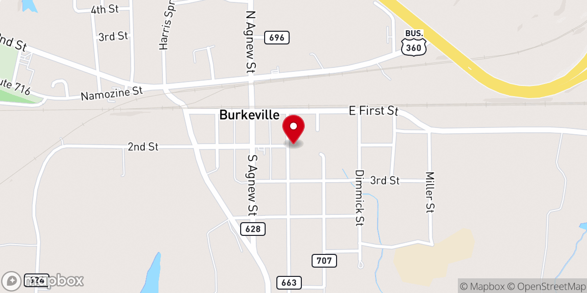 Map showing location of Baker Memorial Church