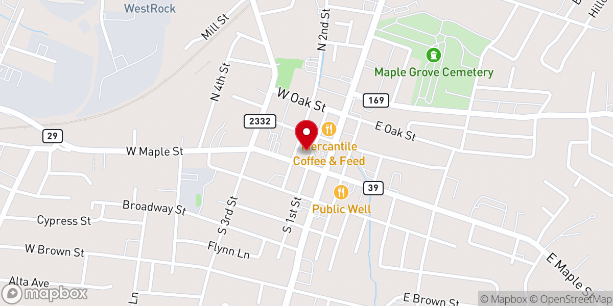 Map showing location of Catalyst Christian Church