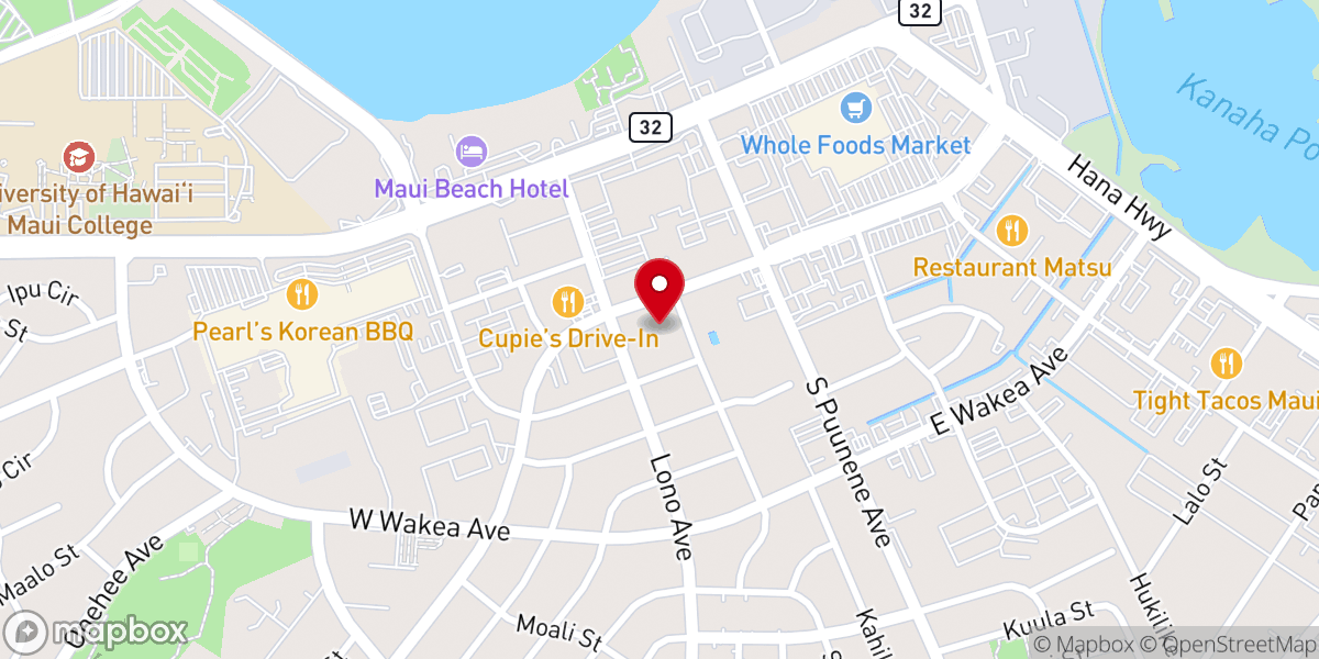 Map showing location of Kahului Union Church Japanese