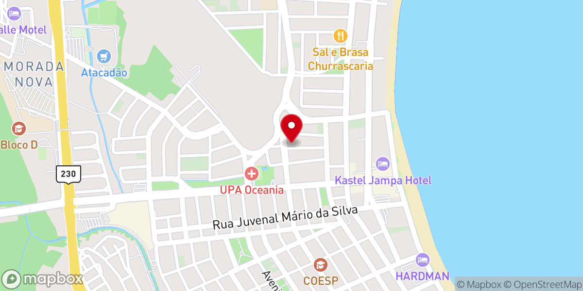 Map showing location of Igreja Batista Lagoinha - João Pessoa