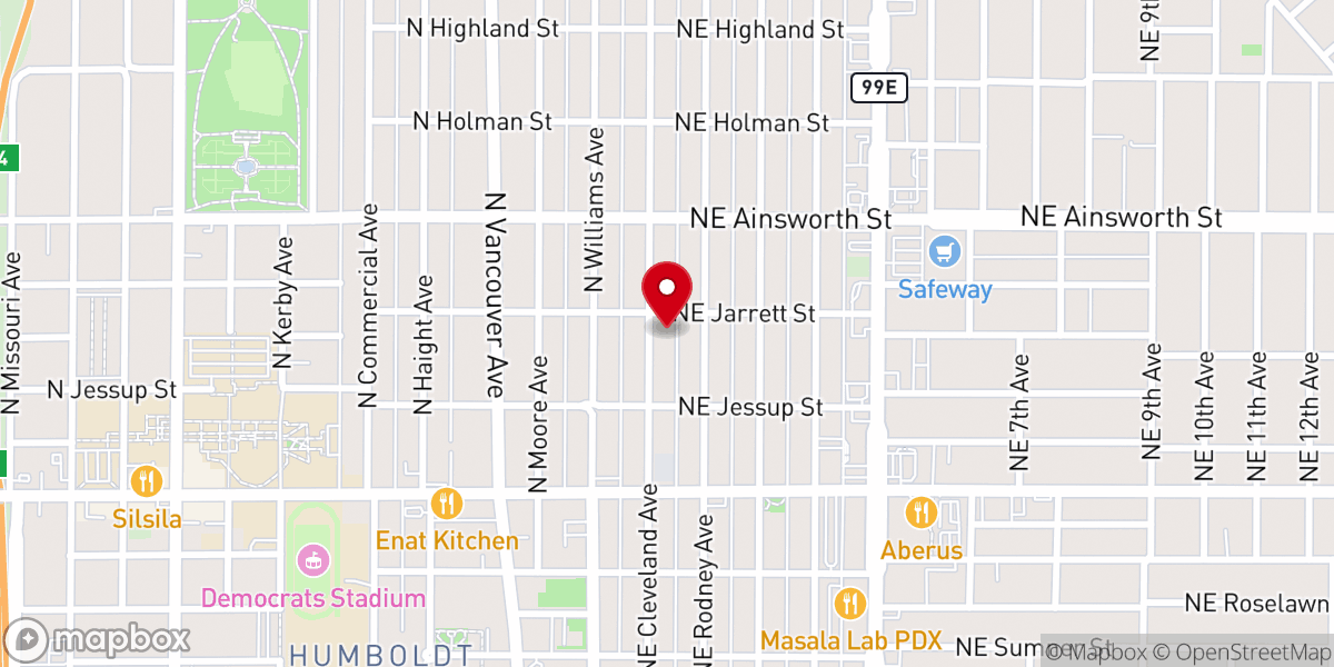 Map showing location of Piedmont Presbyterian Church
