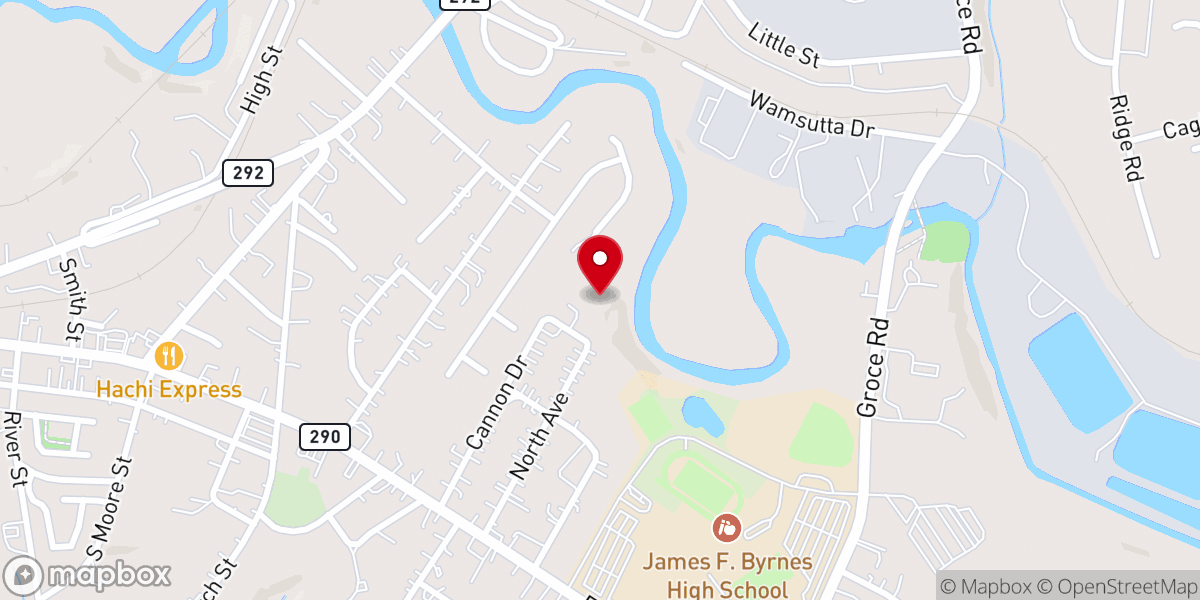 Map showing location of Faith Independent Baptist Church
