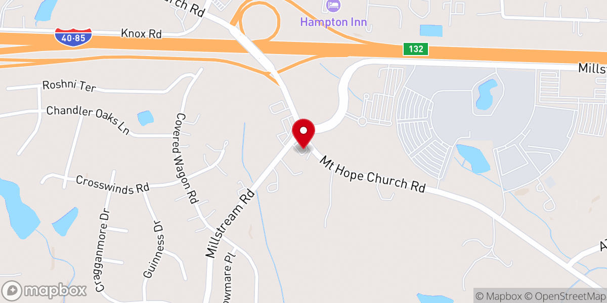 Map showing location of Pascali's Pizza Corner