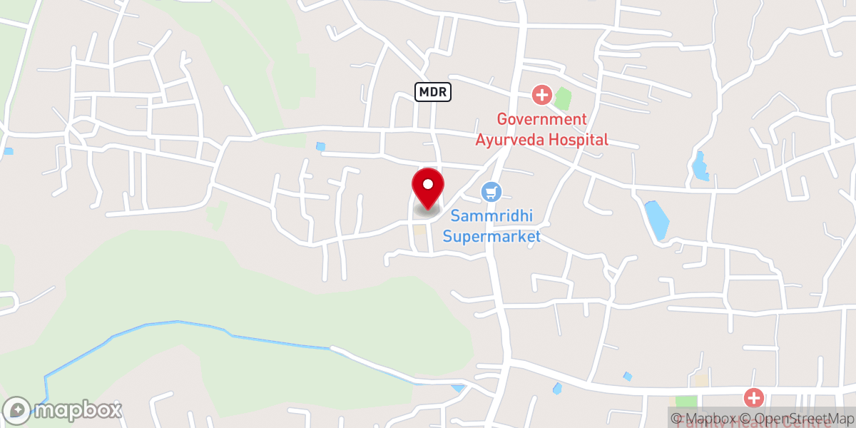 Map showing location of St. Antony's Church, Kodannur