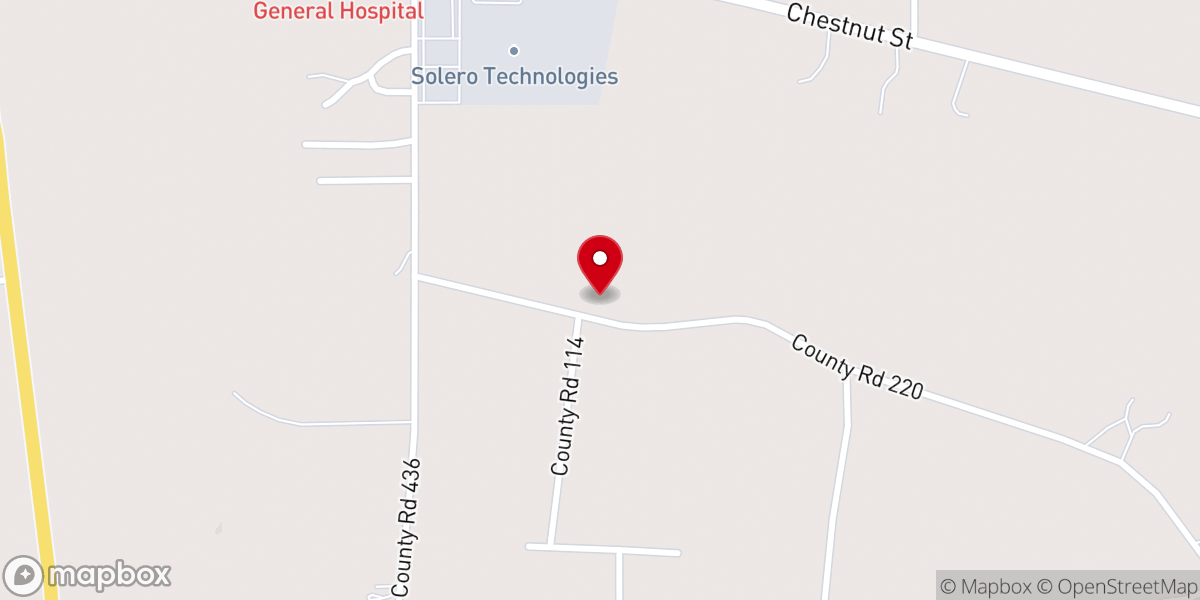 Map showing location of Sanders Chapel