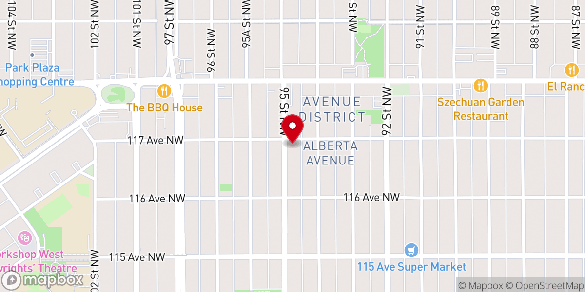 Map showing location of The Salvation Army Crossroads Community Church