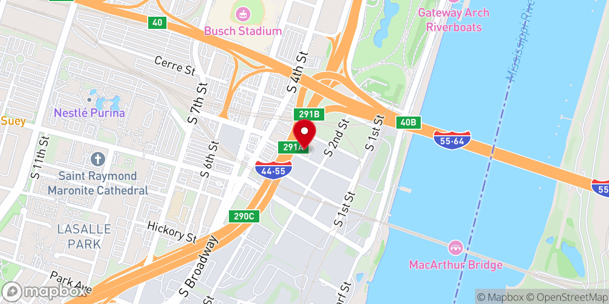 Map showing location of St. Mary of Victories Church