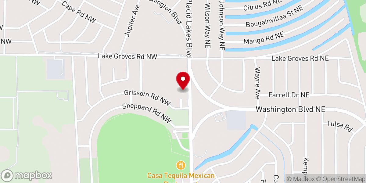 Map showing location of Oscar’s Kitchen