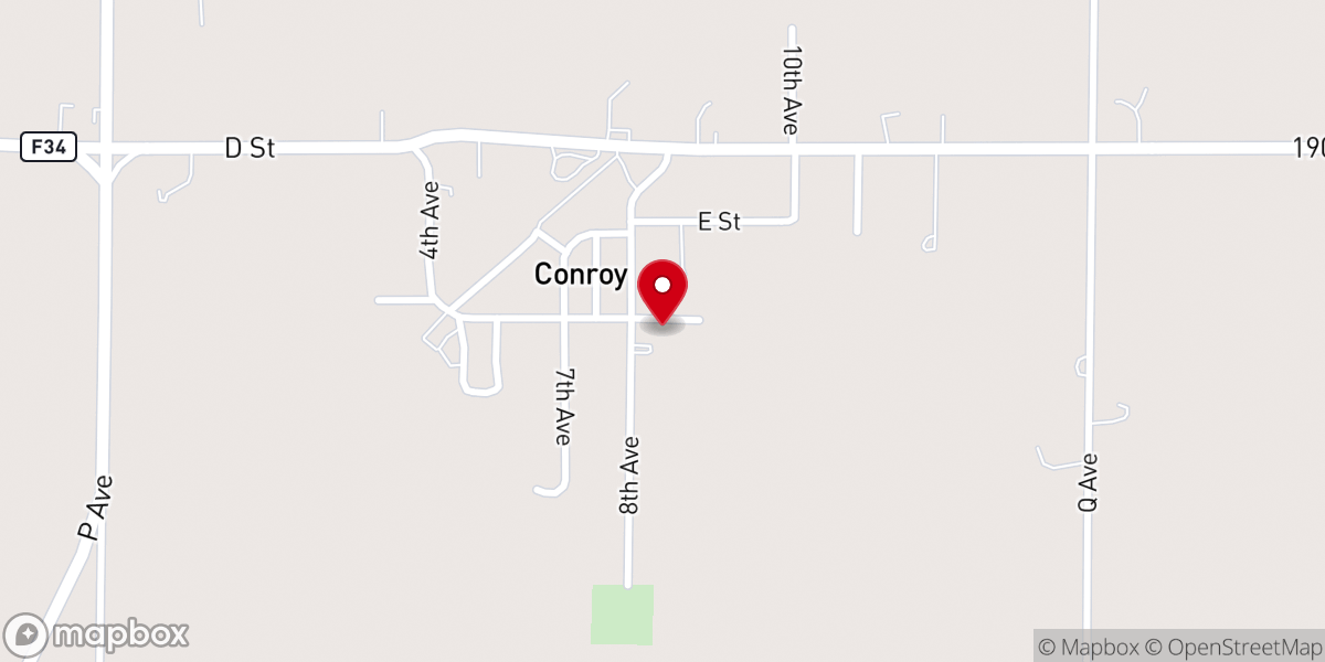 Map showing location of Trinity Lutheran Parsonage