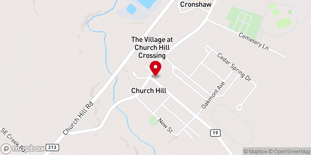 Map showing location of Church Hill Theatre