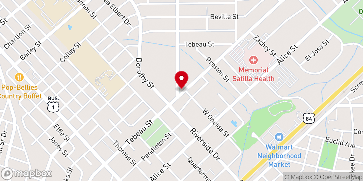 Map showing location of Faith Temple Ministries Inc