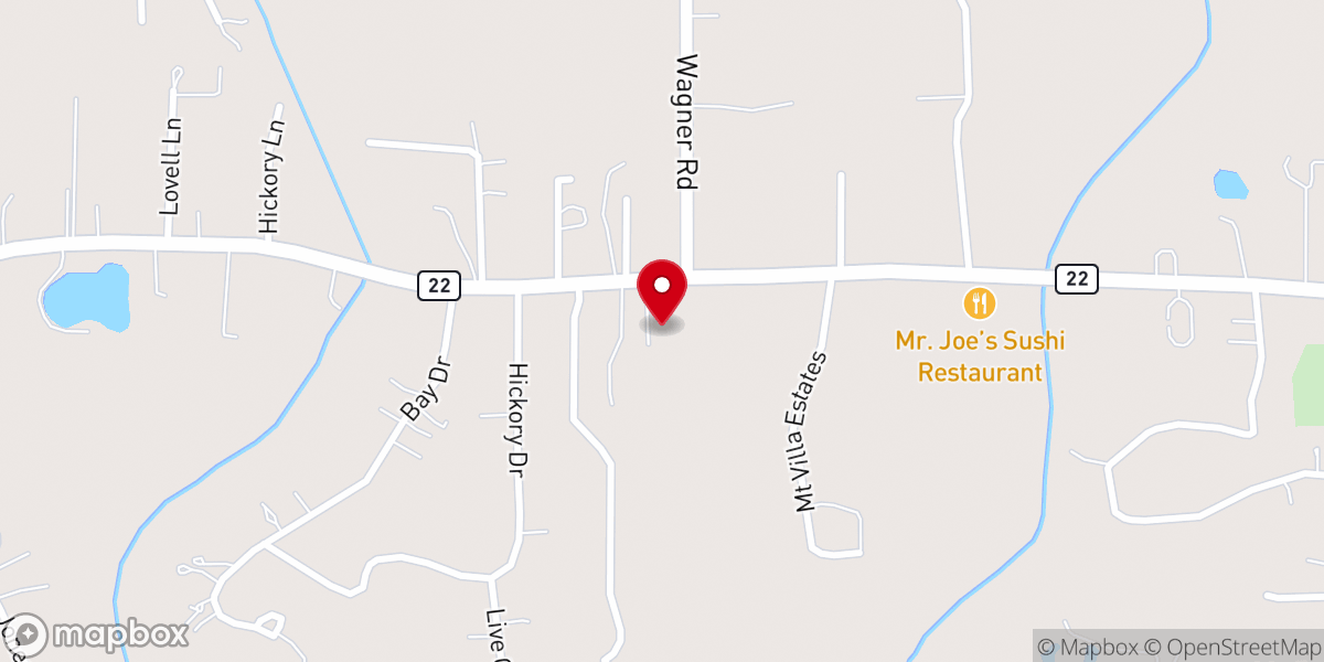Map showing location of Helping Hands Ministries