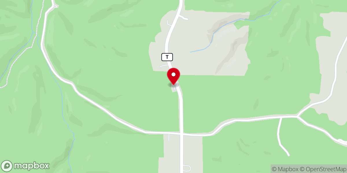 Map showing location of Kaintuck Church