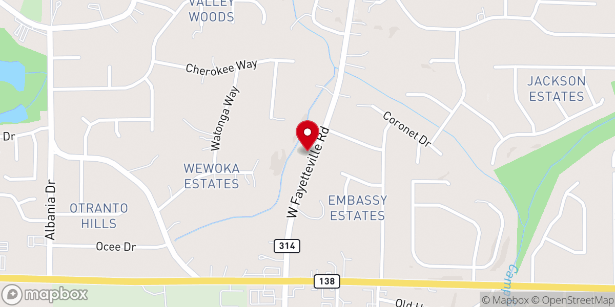 Map showing location of Liberty Deliverance COGIC