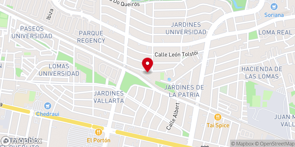 Map showing location of Parroquia Santa María de Guadalupe