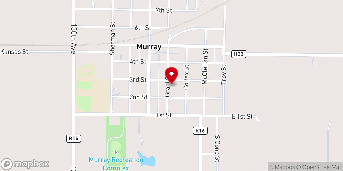 Map showing location of Murray Baptist Church
