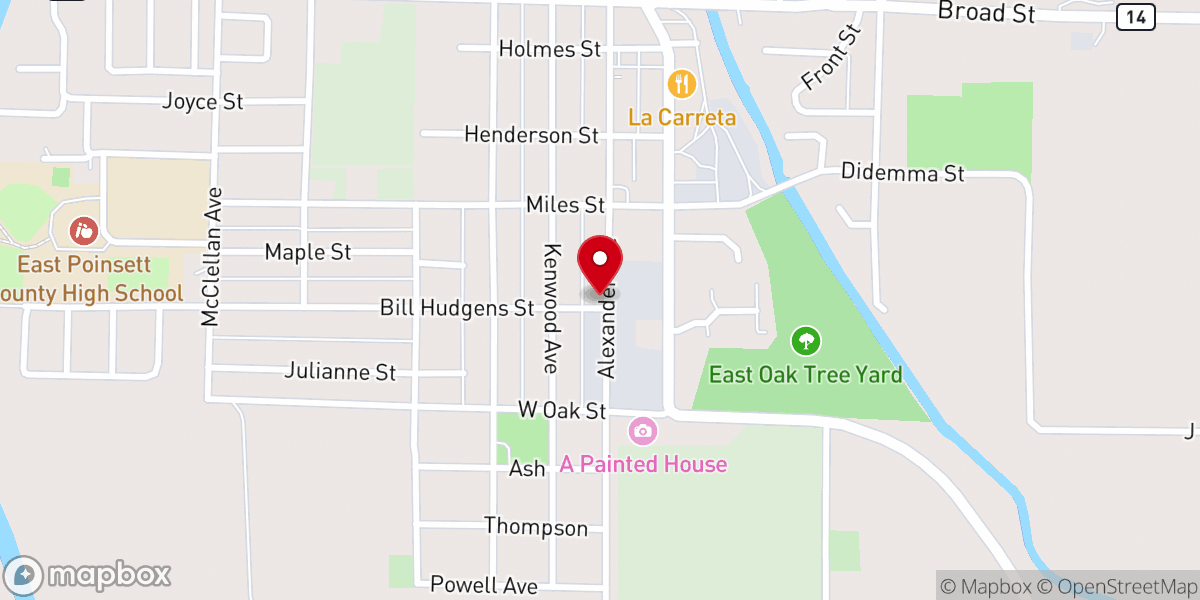Map showing location of Real Point Church