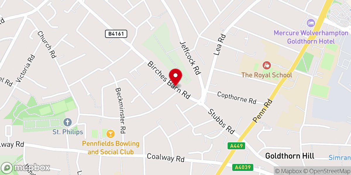 Map showing location of Wolverhampton and Shrewsbury Methodist District