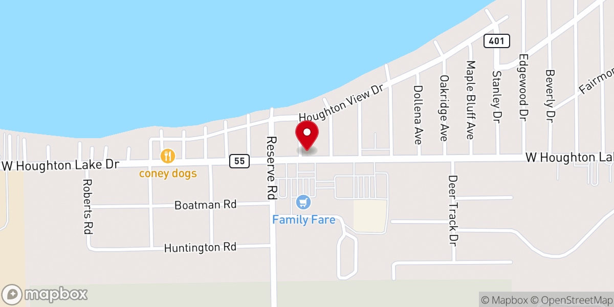 Map showing location of Garrett's Place | Family Dining