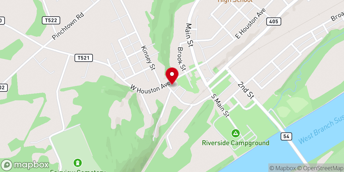 Map showing location of First United Methodist Church