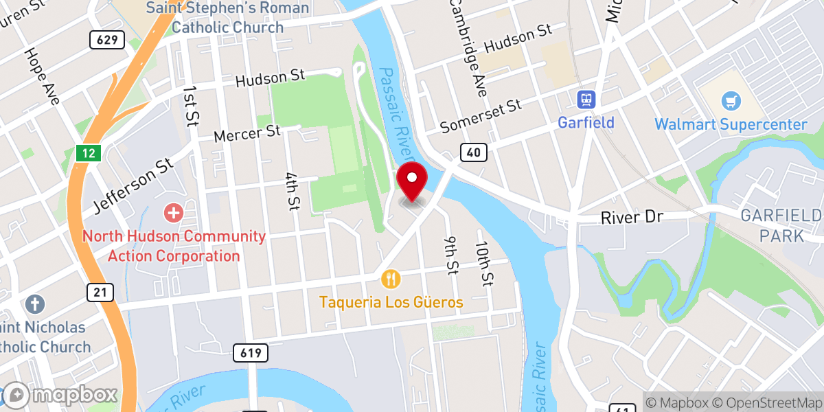 Map showing location of Holy Rosary Roman Catholic Church